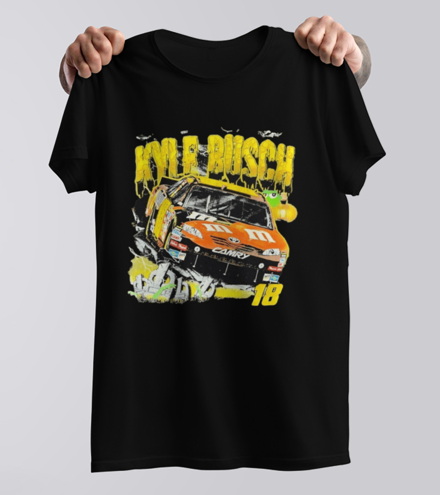 Kyle Busch M&M Racing 18 Zombie Halloween Car T-Shirt