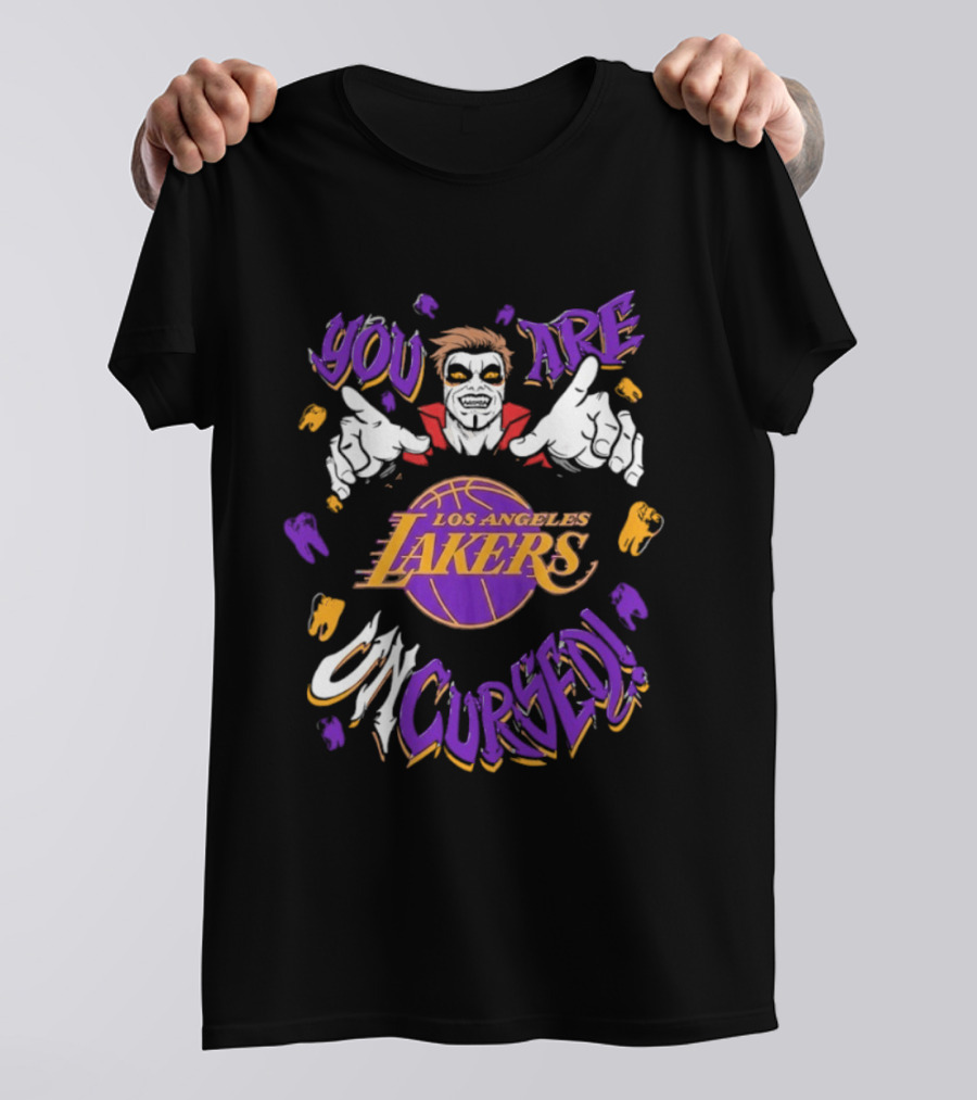 WWE Los Angeles Lakers You Are Uncursed Danhausen Collaboration T-Shirt