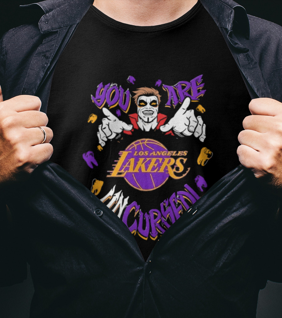 WWE Los Angeles Lakers You Are Uncursed Danhausen Collaboration T-Shirt