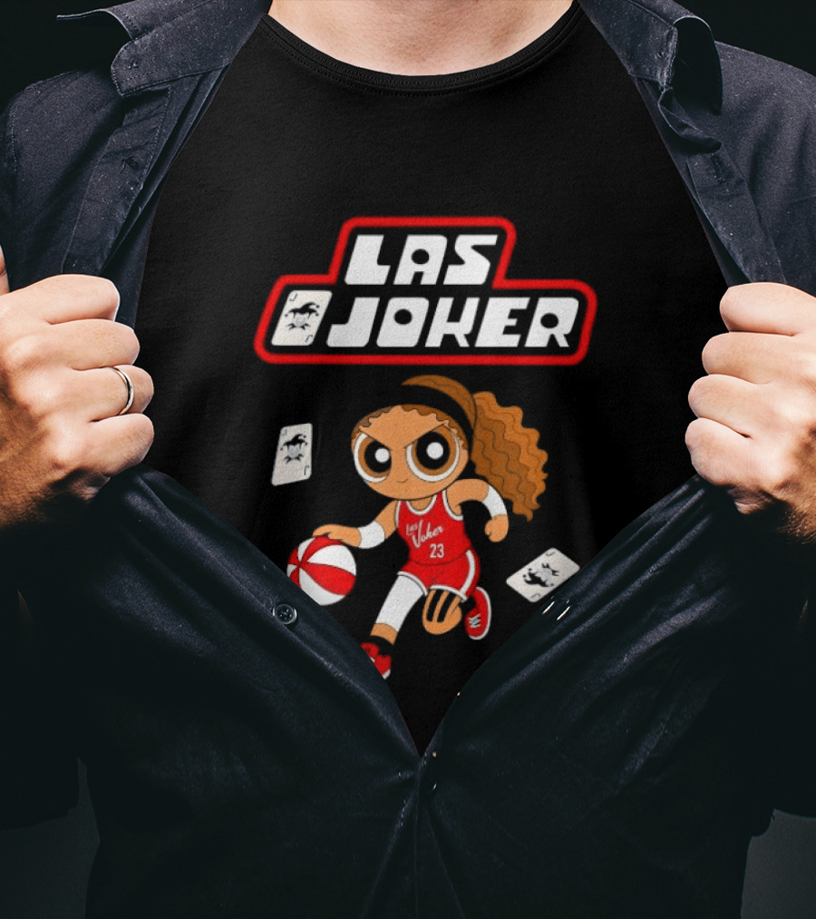 Las Joker 23 Basketball Character Red Number Cards T-Shirt