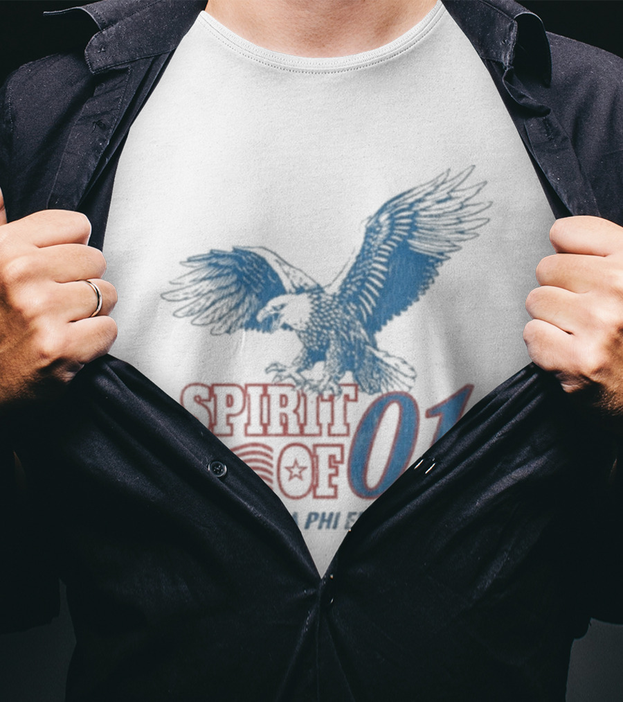 Spirit Of 01 Sigep Fraternity Eagle And Flag T-Shirt