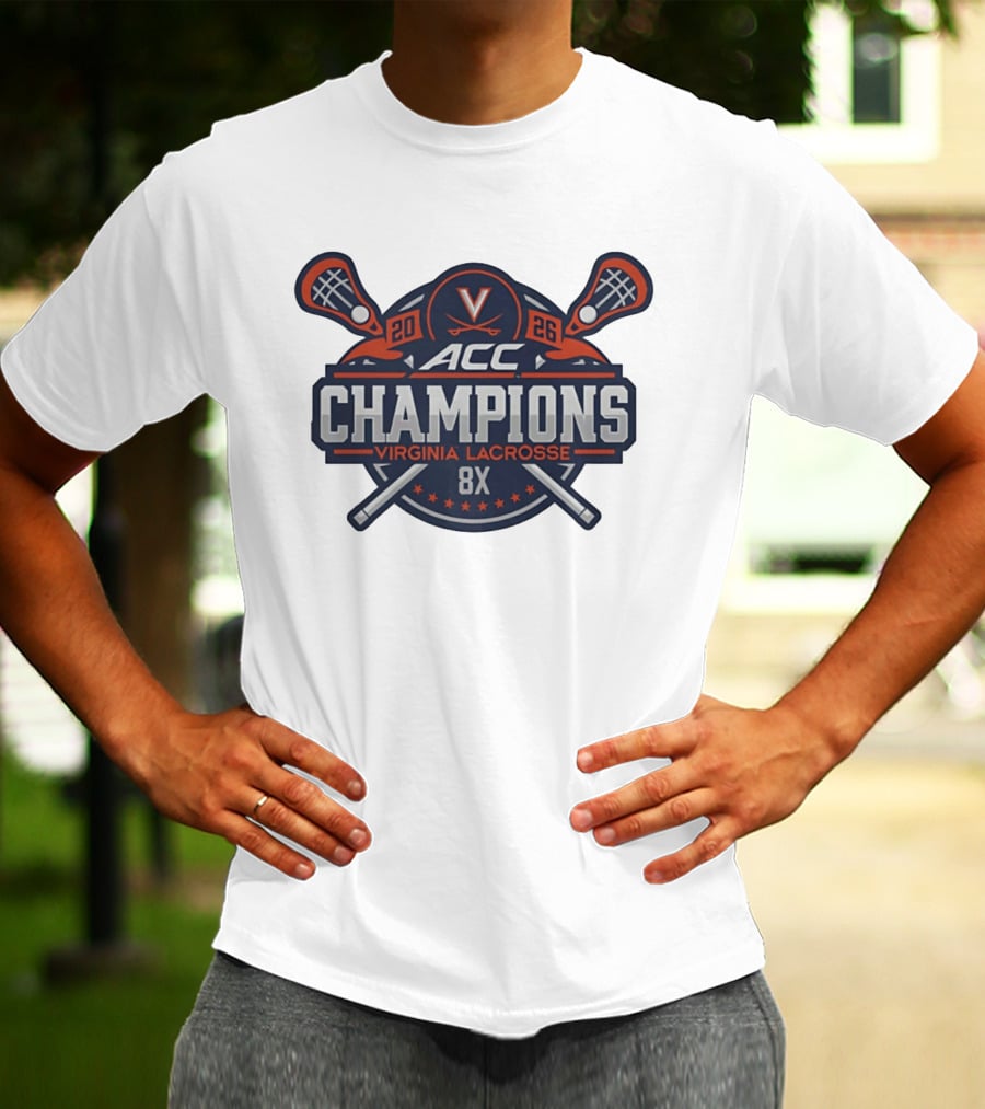 Virginia Cavaliers 2026 ACC Champions 8X Lacrosse Victory T-Shirt