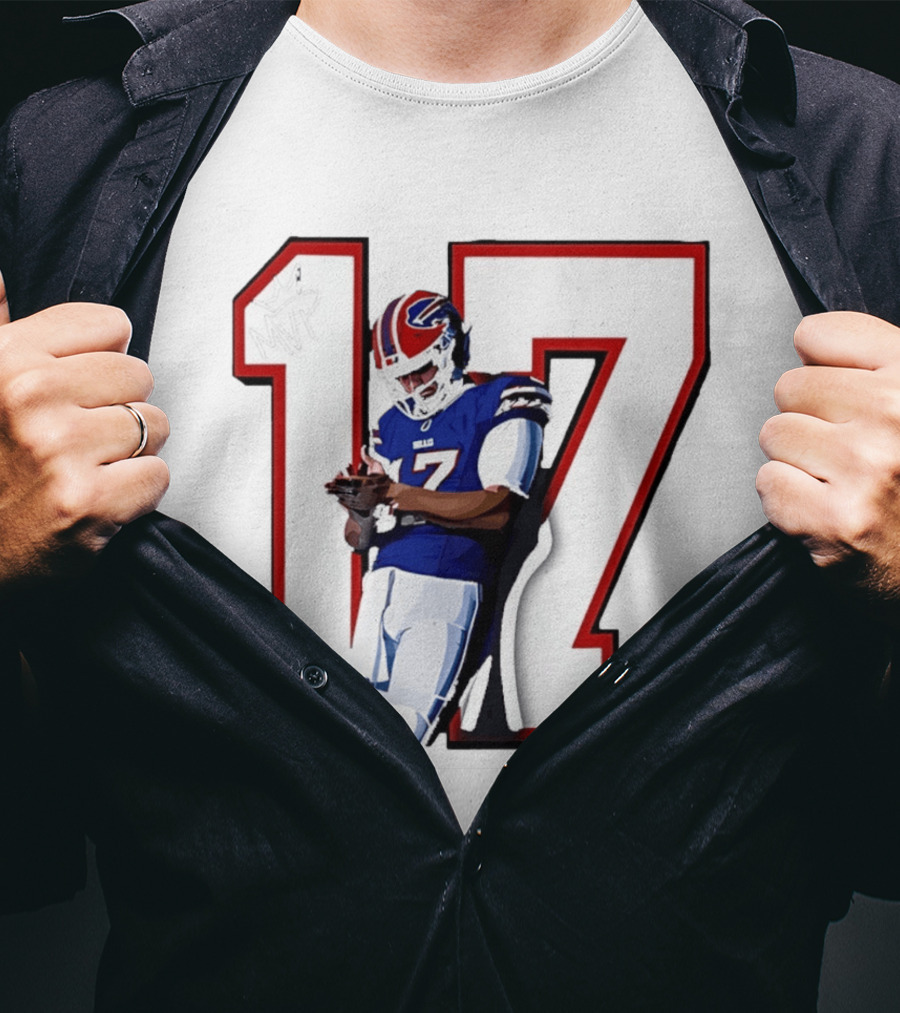 Josh Allen Buffalo Bills Number 17 MVP Football Player T-Shirt