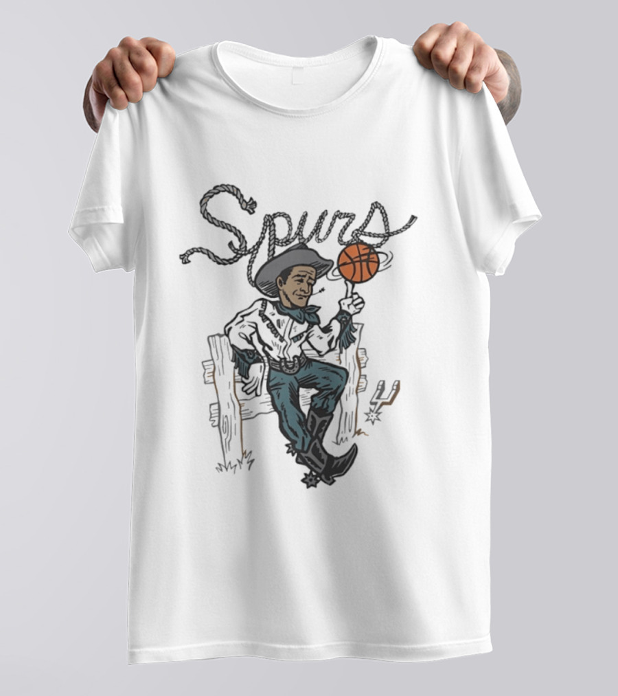 San Antonio Spurs Vintage Cowboy Basketball T-Shirt