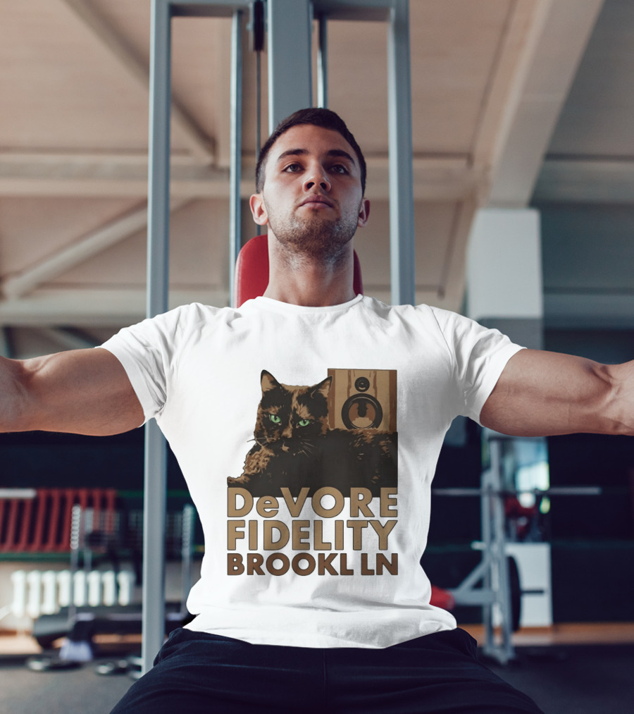 DeVore Fidelity Brooklyn LN Cat Speaker T-Shirt