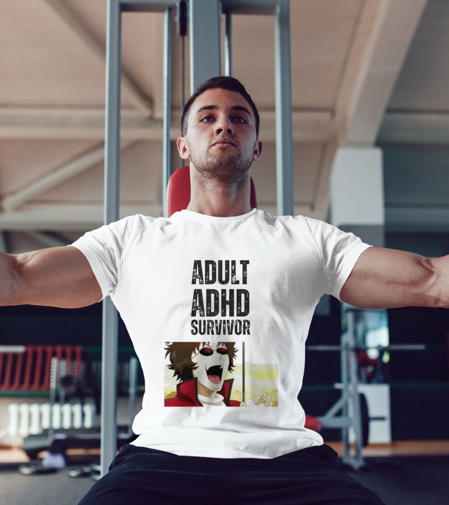 Sakamoto Tatsuma Anime Character Adult ADHD Survivor T-Shirt