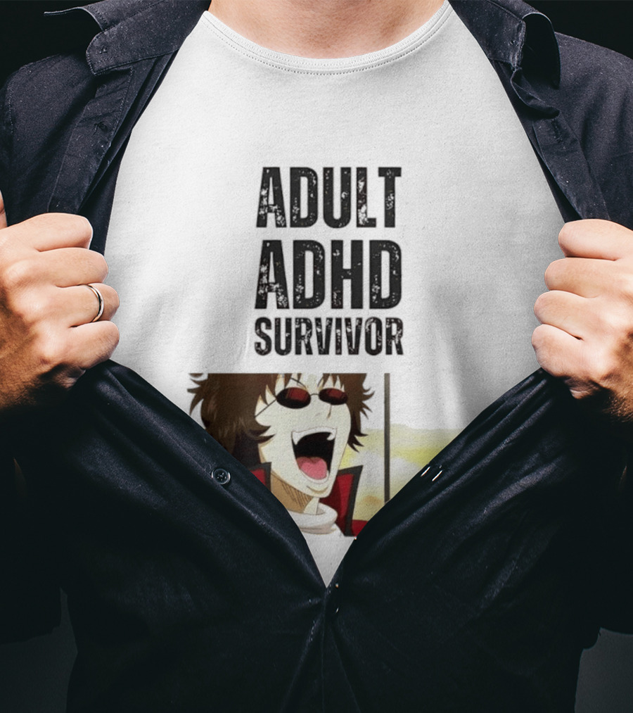 Sakamoto Tatsuma Anime Character Adult ADHD Survivor T-Shirt