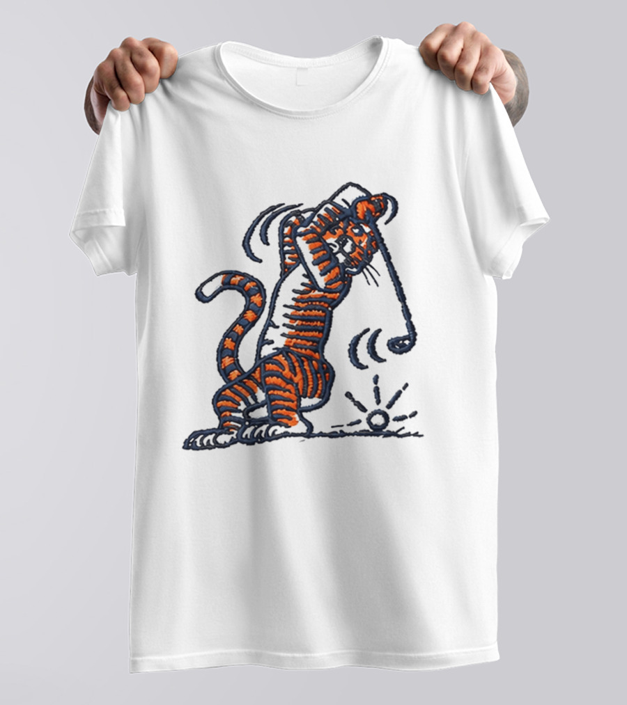 Auburn Swinging Tiger Embroidery Golf Hat Auburn University T-Shirt