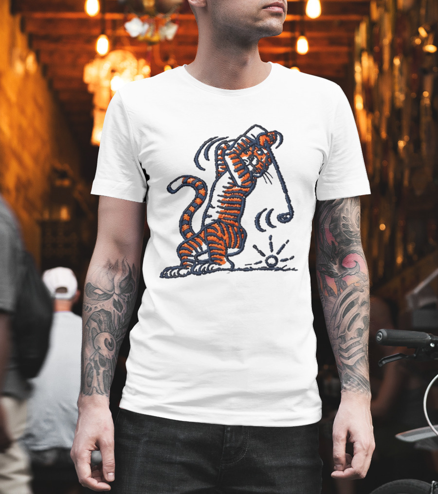 Auburn Swinging Tiger Embroidery Golf Hat Auburn University T-Shirt
