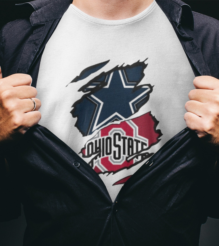 Dallas Cowboys Ohio State Buckeyes Men's Dual Rip T-Shirt