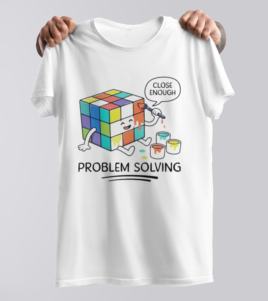 Problem Solving Close Enough Rubiks Cube Puzzle Logic Toy T-Shirt