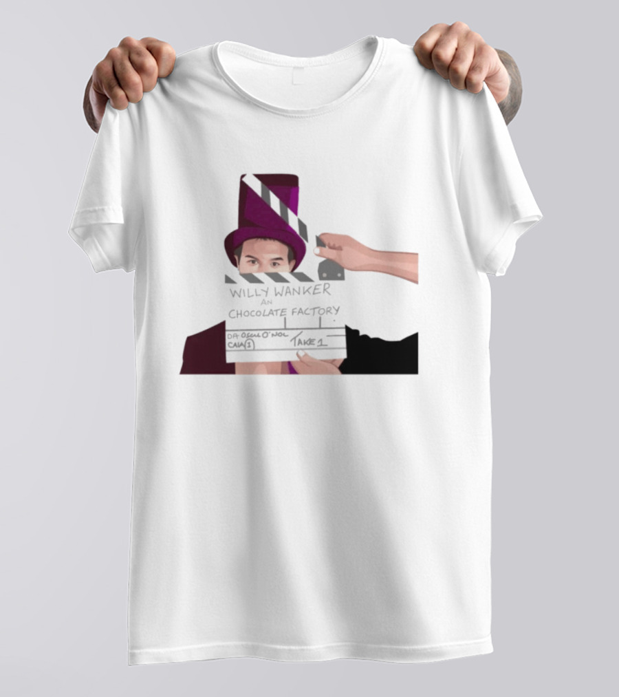 Max And Paddy Willy Wanker Chocolate Factory Movie Scene Take 1 T-Shirt