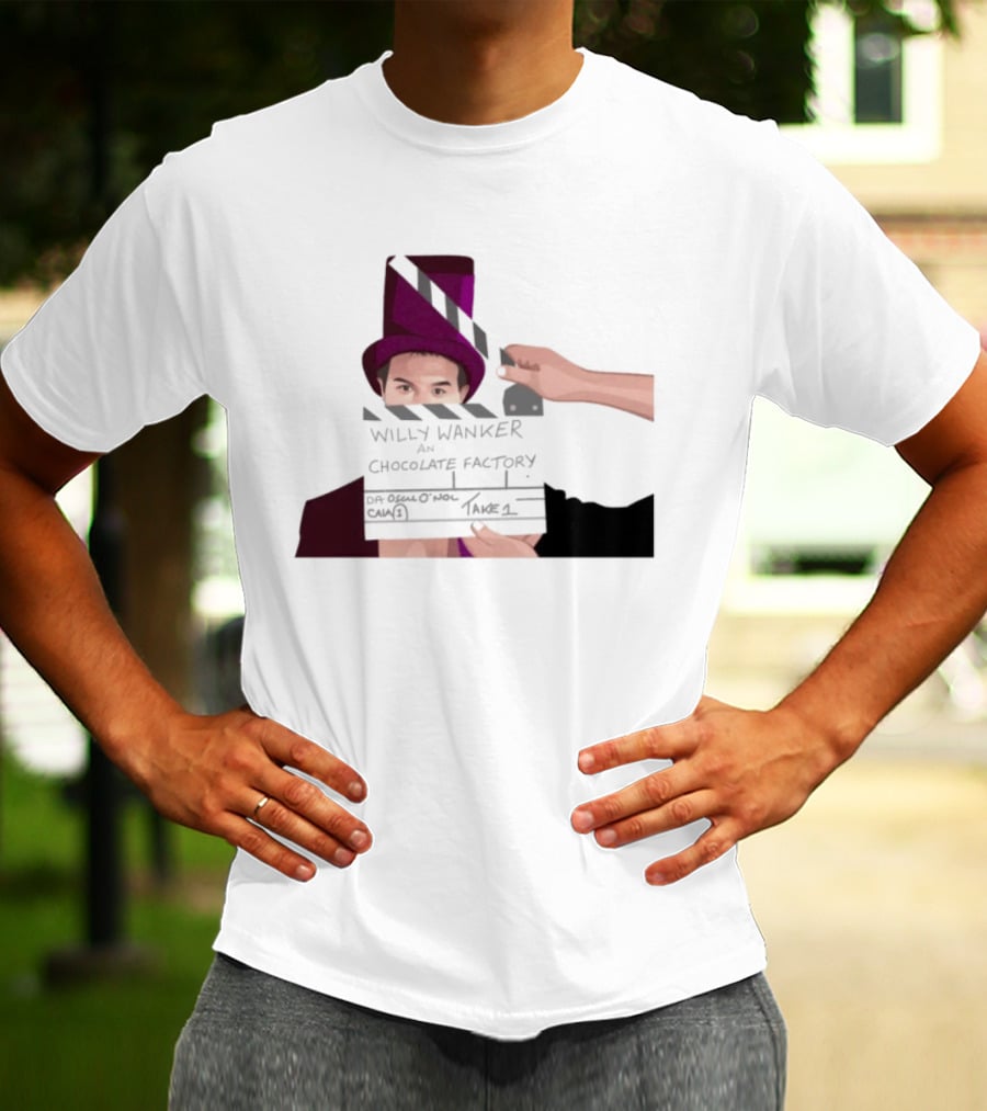 Max And Paddy Willy Wanker Chocolate Factory Movie Scene Take 1 T-Shirt