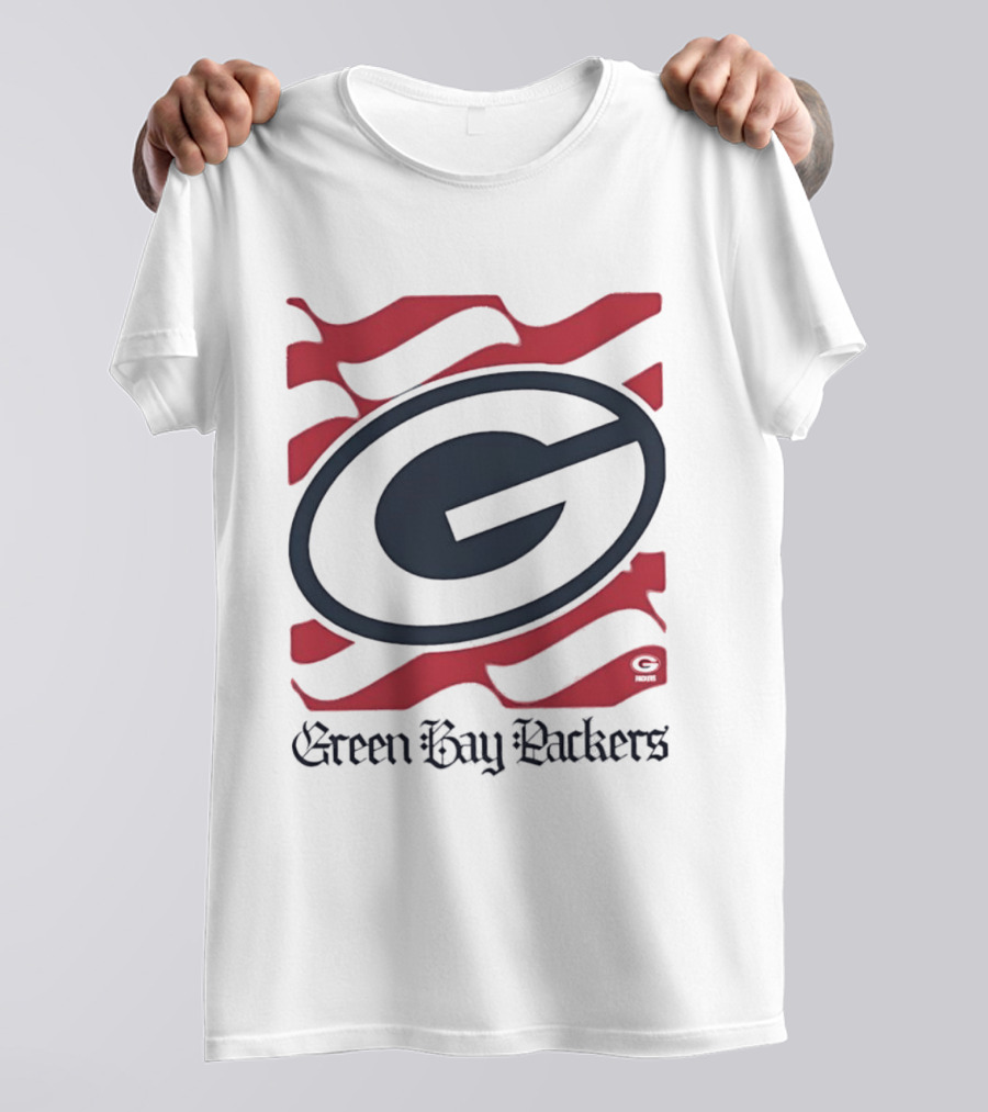 Green Bay Packers G American Flag Design Football Packers T-Shirt