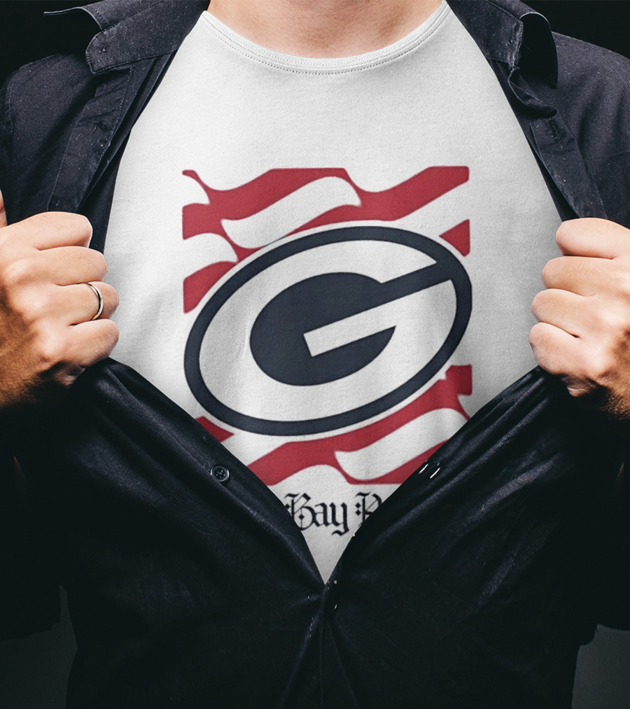 Green Bay Packers G American Flag Design Football Packers T-Shirt