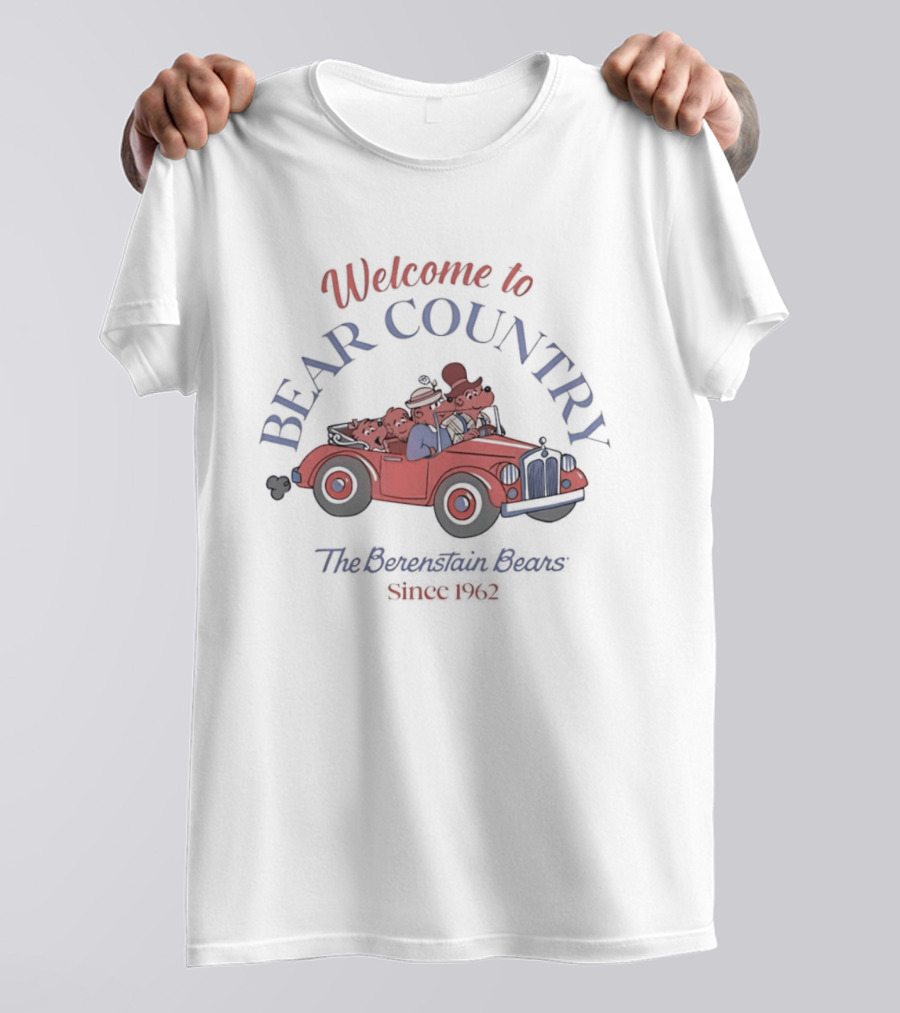 Welcome To Bear Country The Berenstain Bears Since 1962 Red Car Family T-Shirt
