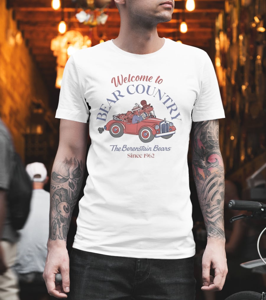 Welcome To Bear Country The Berenstain Bears Since 1962 Red Car Family T-Shirt