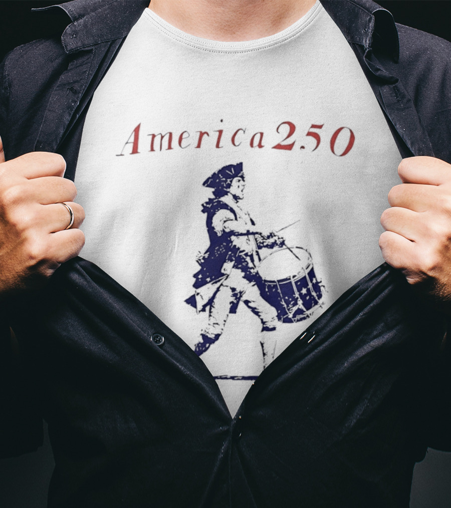 America 250 Revolutionary War Drummer Celebration T-Shirt