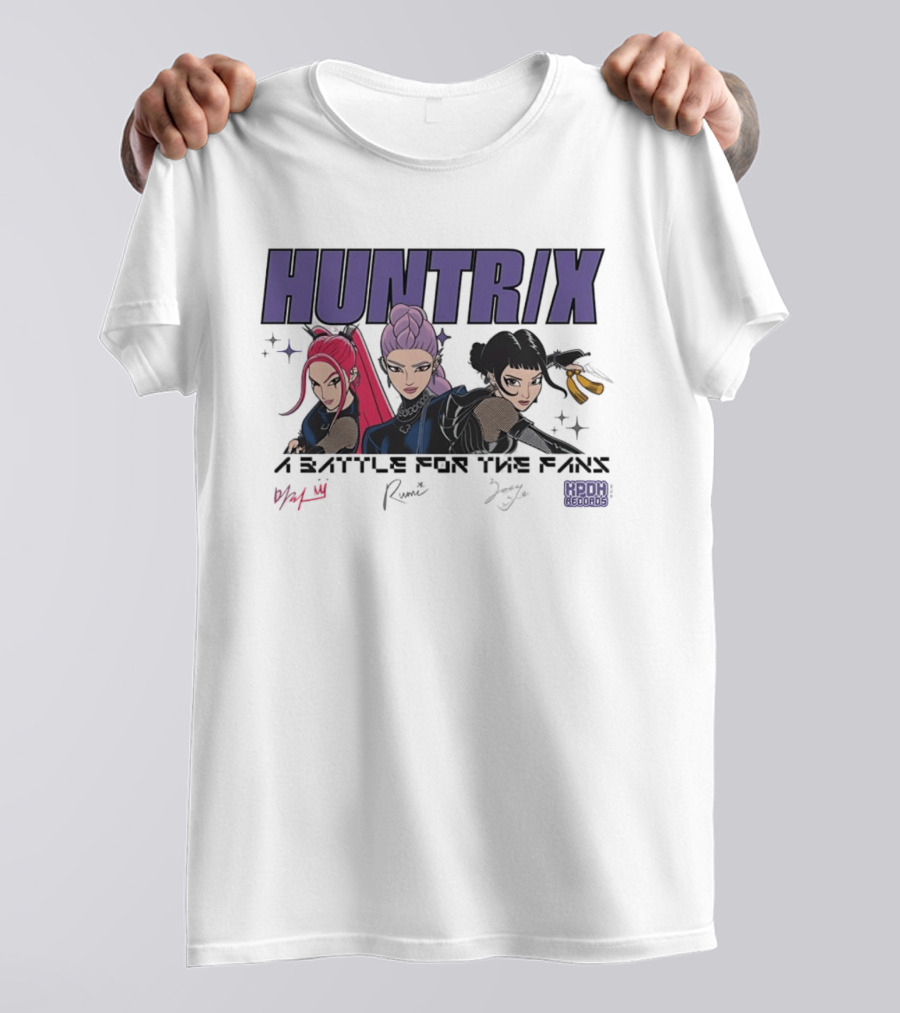 Huntrix A Battle For The Fans KPDH Records Rumi Zoey Jamalynn T-Shirt