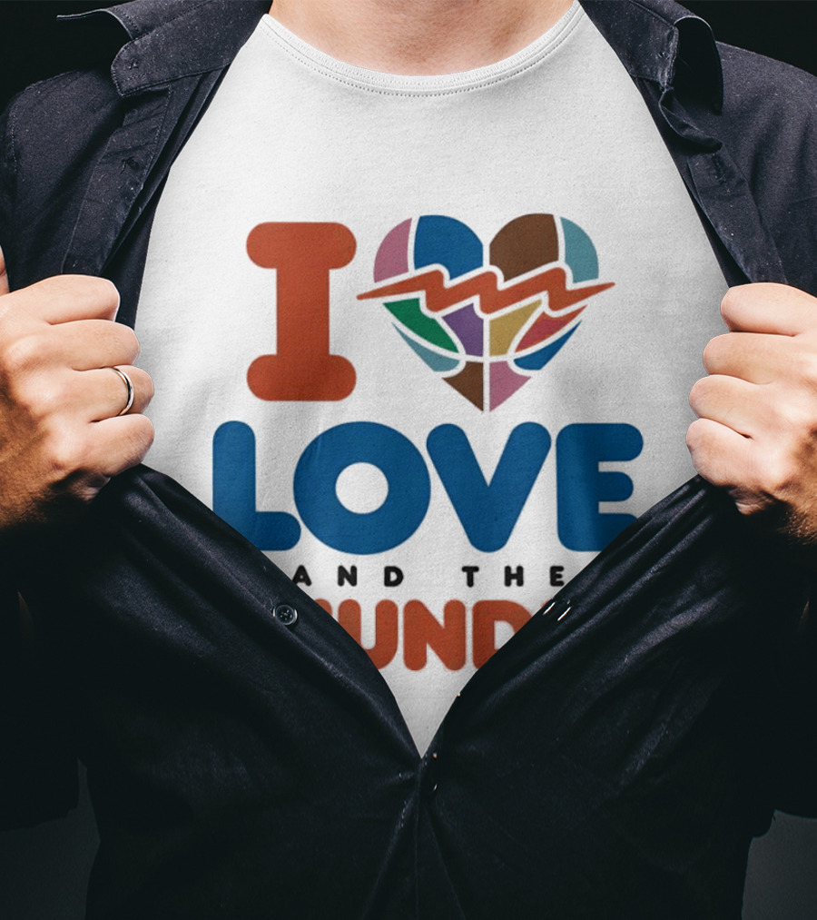 I Love Heart And The Thunder Oklahoma City Thunder NBA Team Basketball T-Shirt