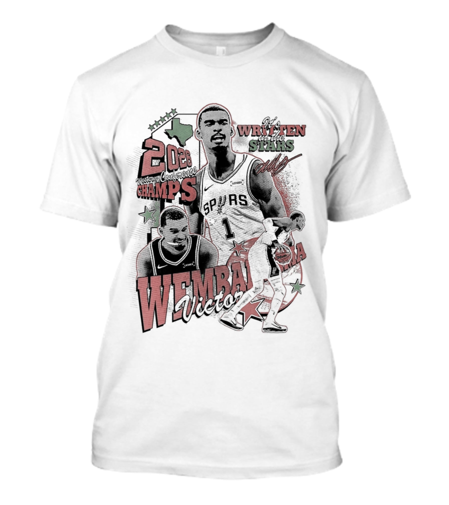 It's Written In The Stars Alien Victor Wembanyama 2026 Champs San Antonio Spurs NBA T-Shirt