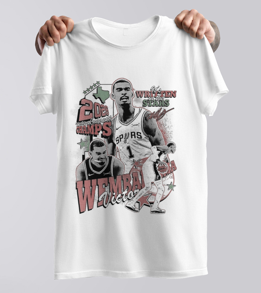It's Written In The Stars Alien Victor Wembanyama 2026 Champs San Antonio Spurs NBA T-Shirt