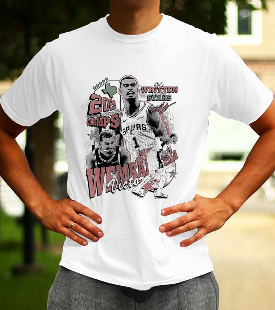 It's Written In The Stars Alien Victor Wembanyama 2026 Champs San Antonio Spurs NBA T-Shirt