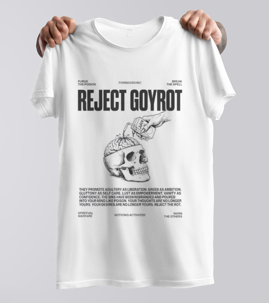 Reject Goyrot Forbidden Inc Purge The Poison Break The Spell Spiritual Warfare Skater Skull T-Shirt