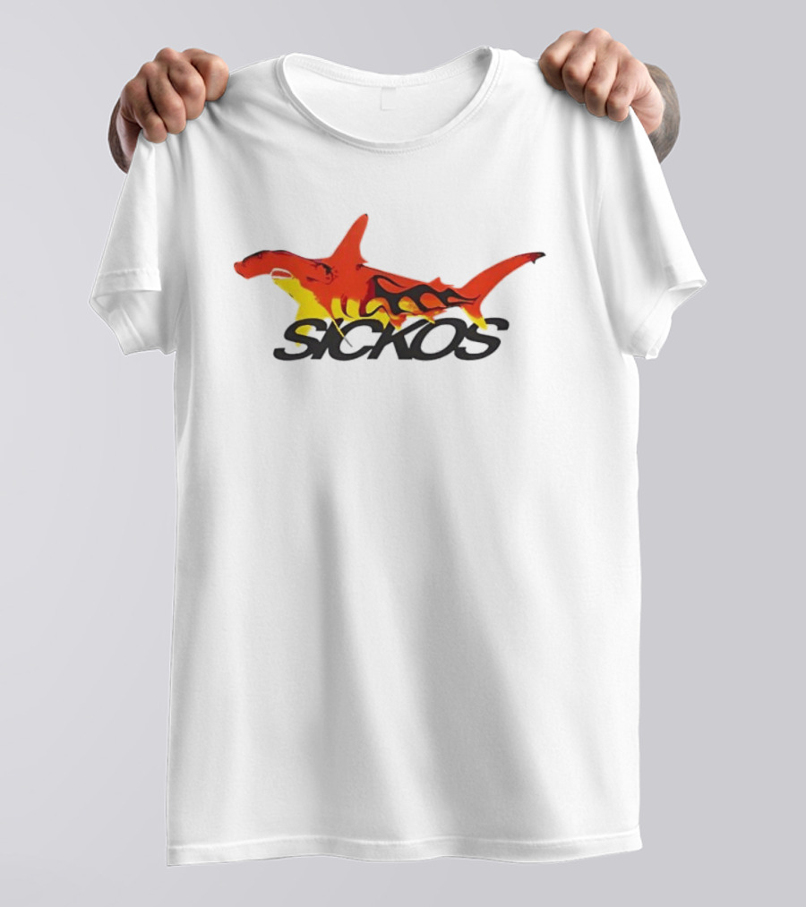 Sickos Hammerhead Shark Est 2021 Hood River OR Cotton Ocean Predator T-Shirt