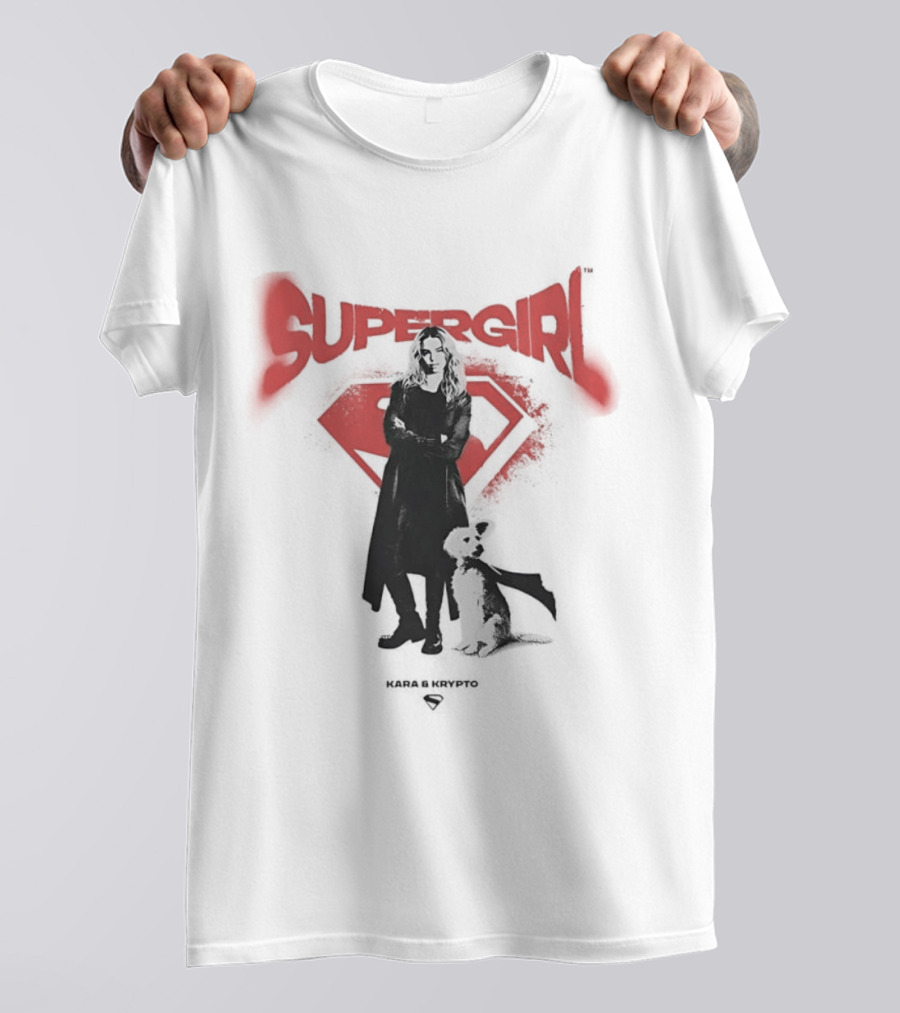 Supergirl Kara And Krypto Superman Shield DC Comics T-Shirt