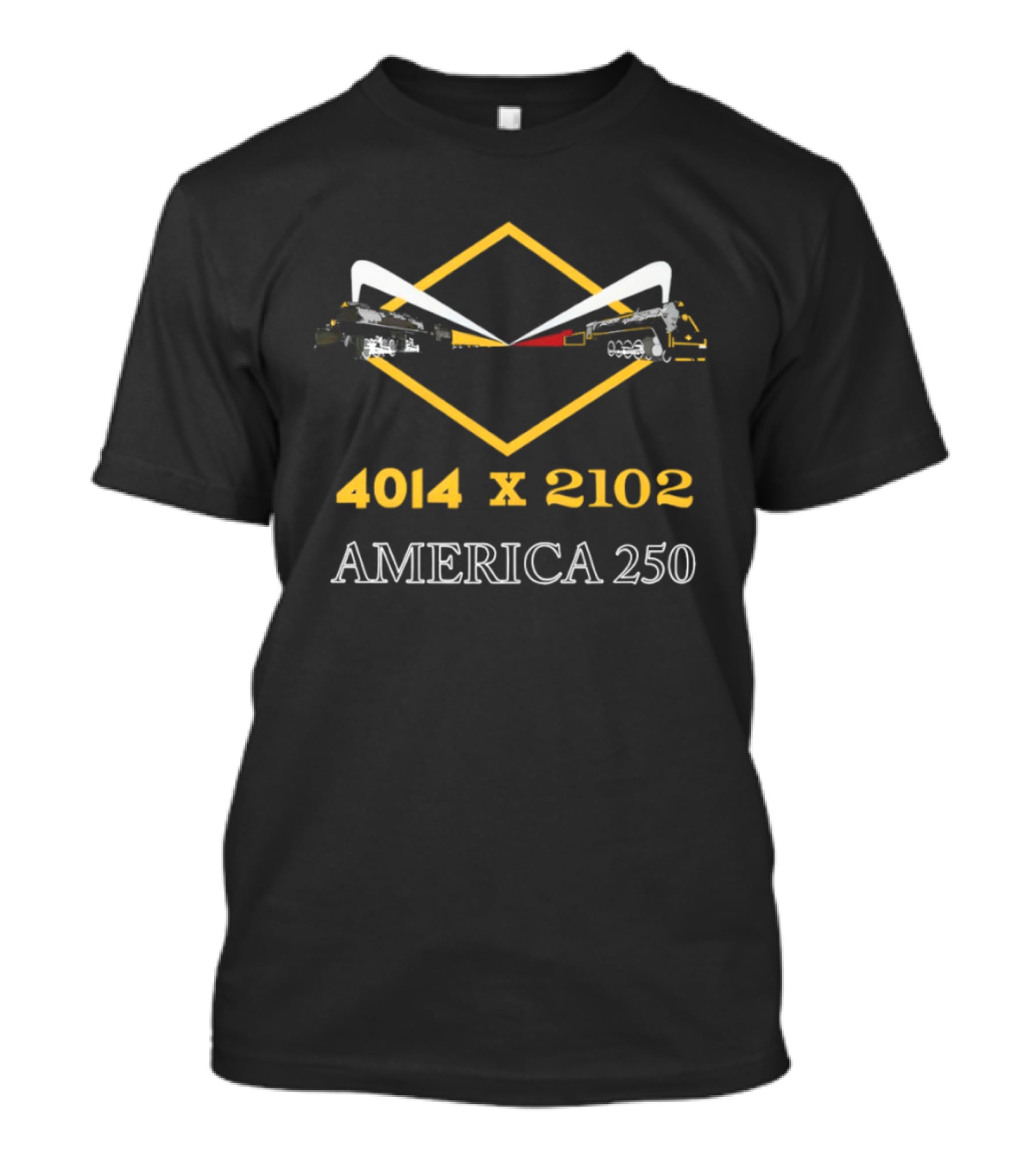 4014 X 2102 Steam Locomotive America 250 Anniversary Tour T-Shirt