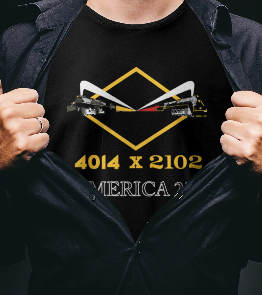 4014 X 2102 Steam Locomotive America 250 Anniversary Tour T-Shirt