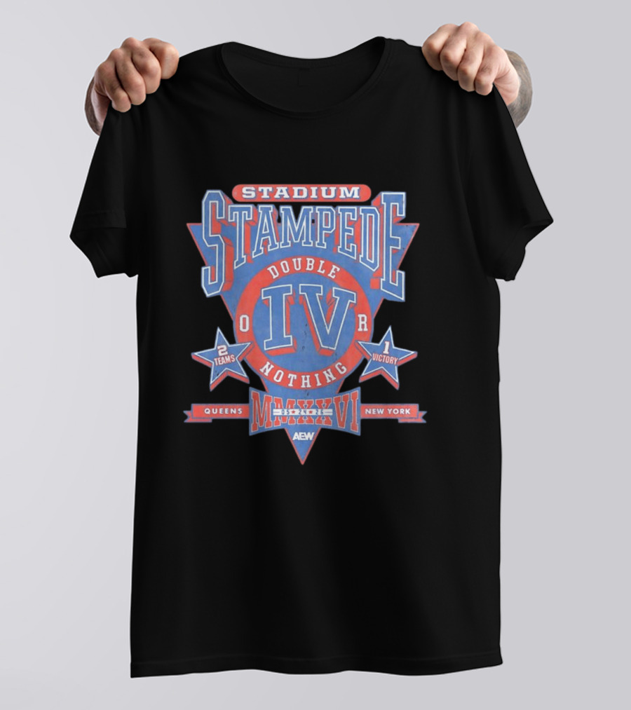 AEW Stadium Stampede Double Or Nothing IV 2026 Queens New York Wrestling Event T-Shirt