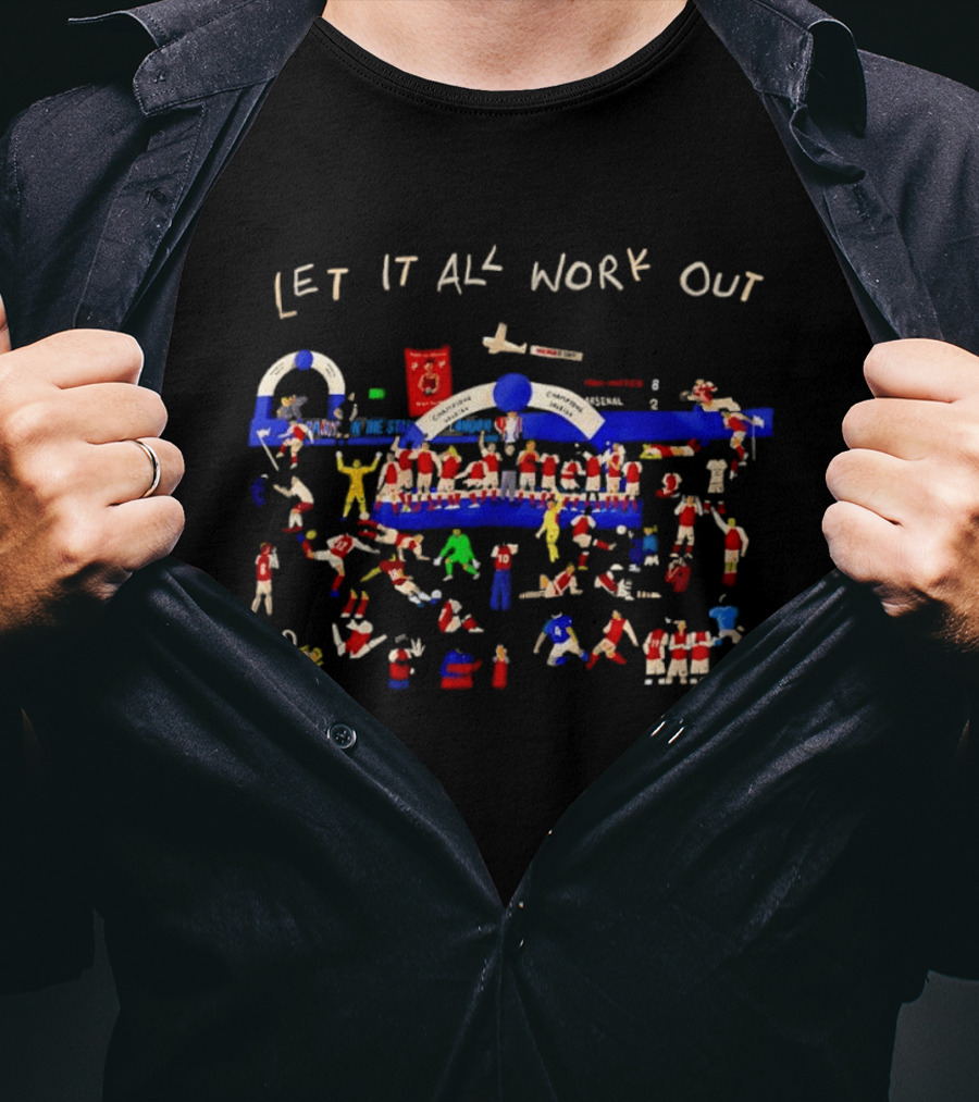 Arsenal FC Let It All Work Out Team Celebration T-Shirt