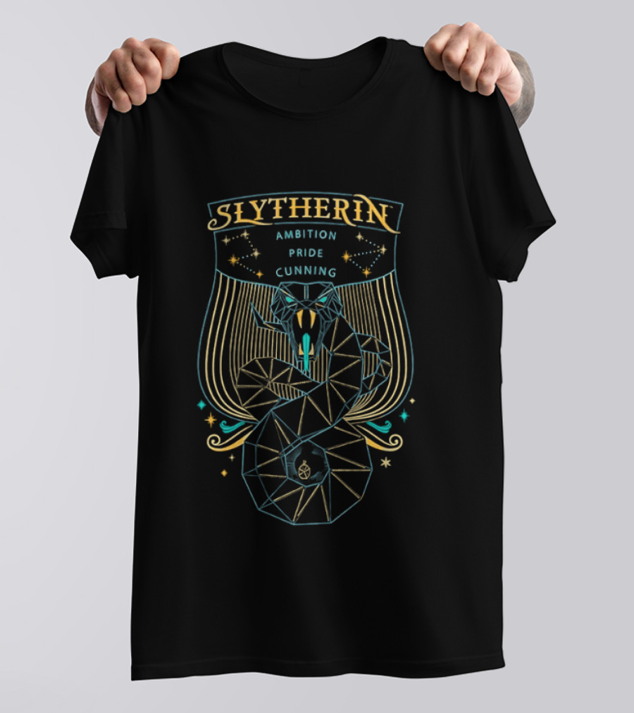 Slytherin Geometric Snake Ambition Pride Cunning 2026 Edition Magic Stars T-Shirt