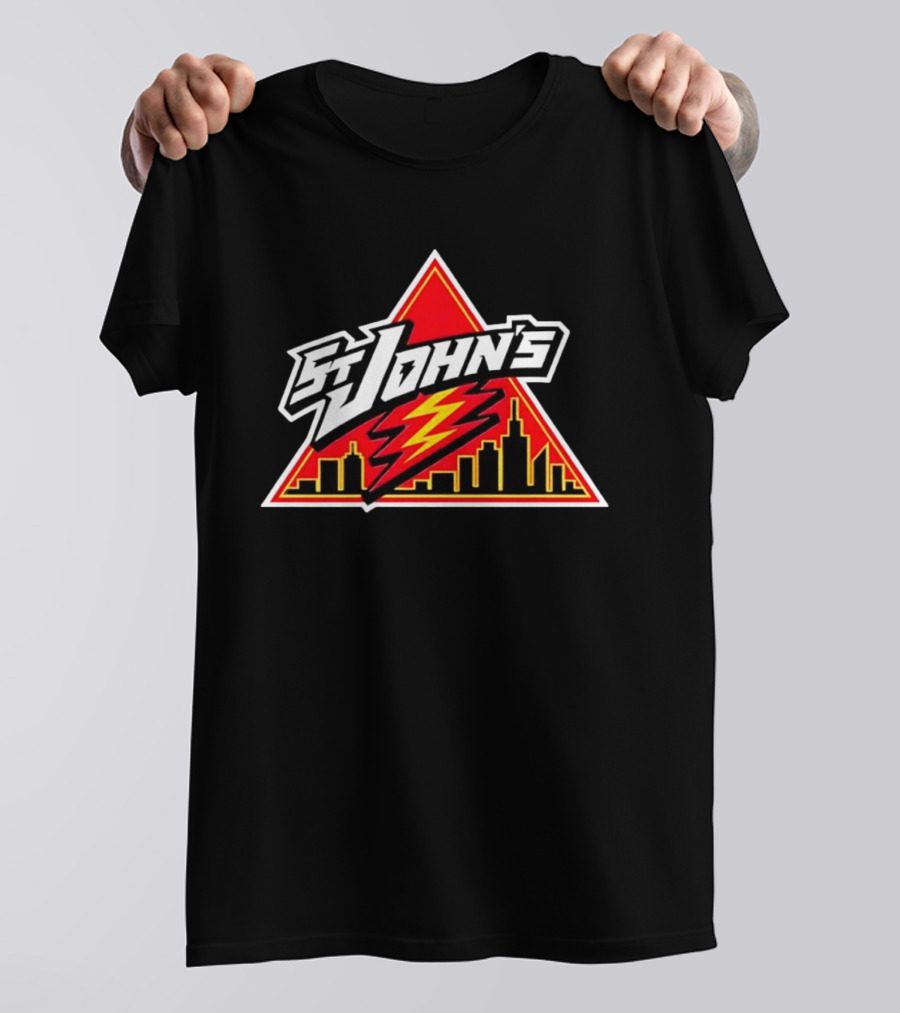 St John's City Skyline Triangle Lightning Bolt T-Shirt