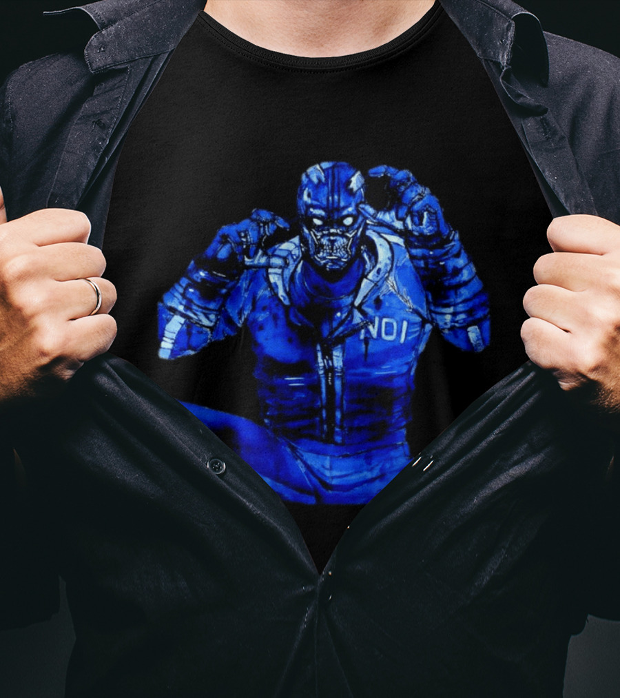 Cyberpunk Demon NDI Blue Warrior T-Shirt