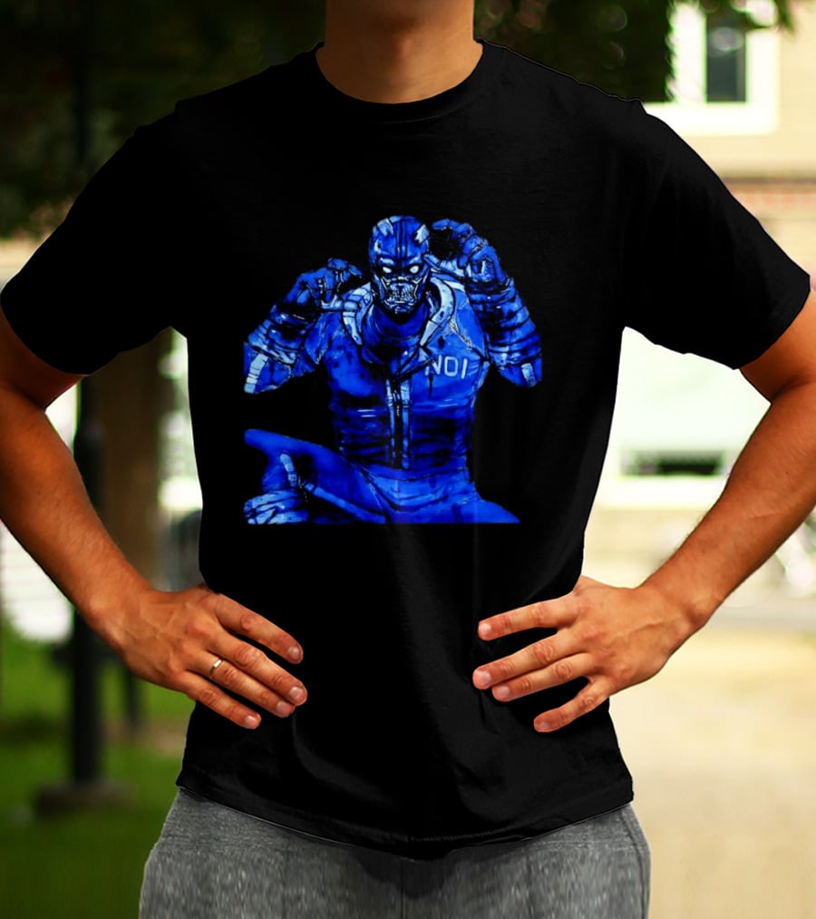 Cyberpunk Demon NDI Blue Warrior T-Shirt
