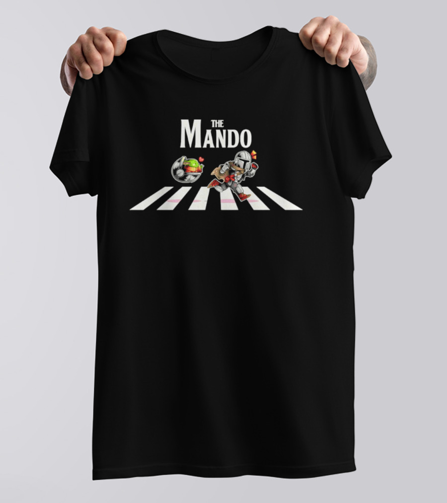 The Mando Grogu Star Wars Abbey Road T-Shirt