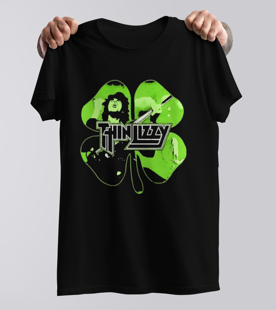 Thin Lizzy Irish Rock Band Green Clover St. Patrick's Day 2026 T-Shirt