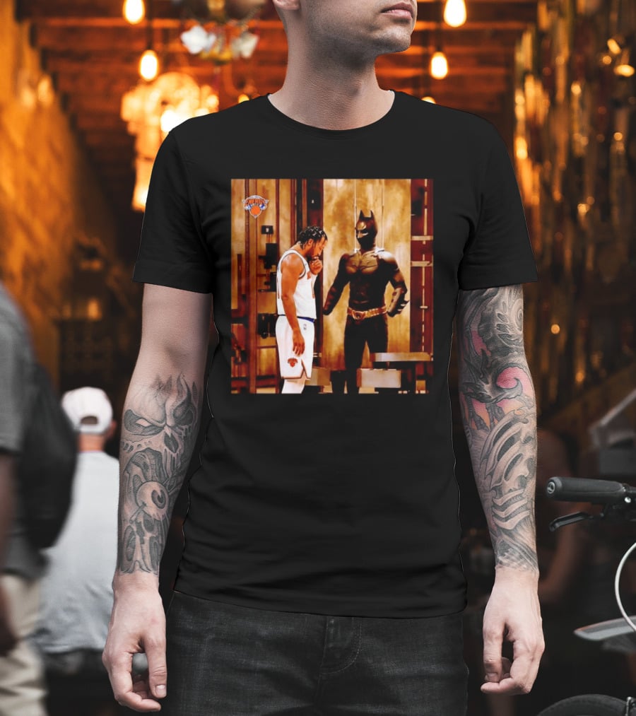 New York Knicks Jaylen Brunson Meets Batman Gotham T-Shirt
