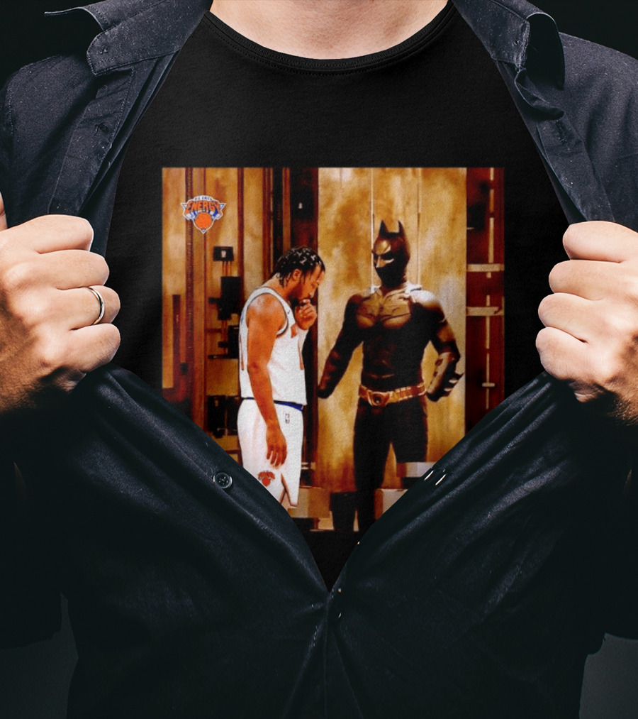 New York Knicks Jaylen Brunson Meets Batman Gotham T-Shirt