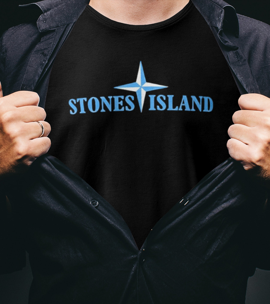 John Stones Island Blue Compass Star T-Shirt