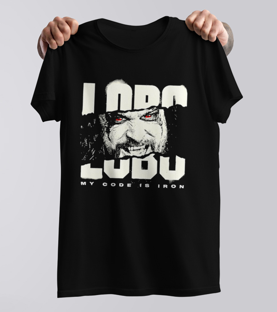 Lobo Ludu My Code Is Iron WWE Pro Wrestling Monster Red Eyes Fangs Wrestlemania 2026 T-Shirt