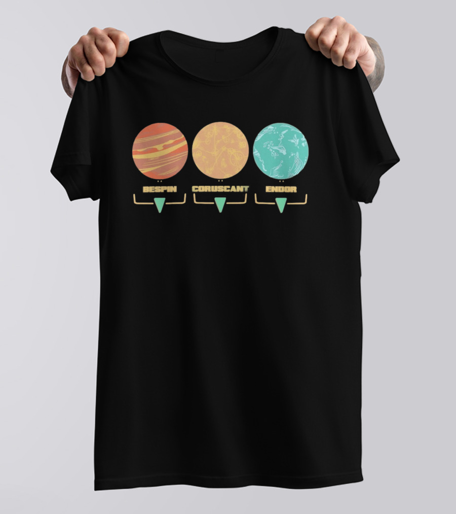 Bespin Coruscant Endor Star Wars Planet T-Shirt