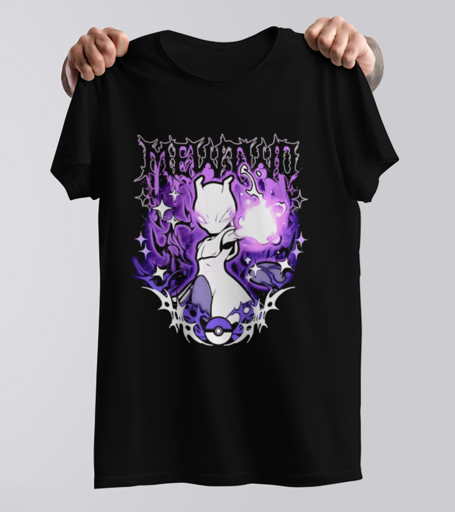 Gothic Mewtwo Psychic Legendary Pokemon T-Shirt
