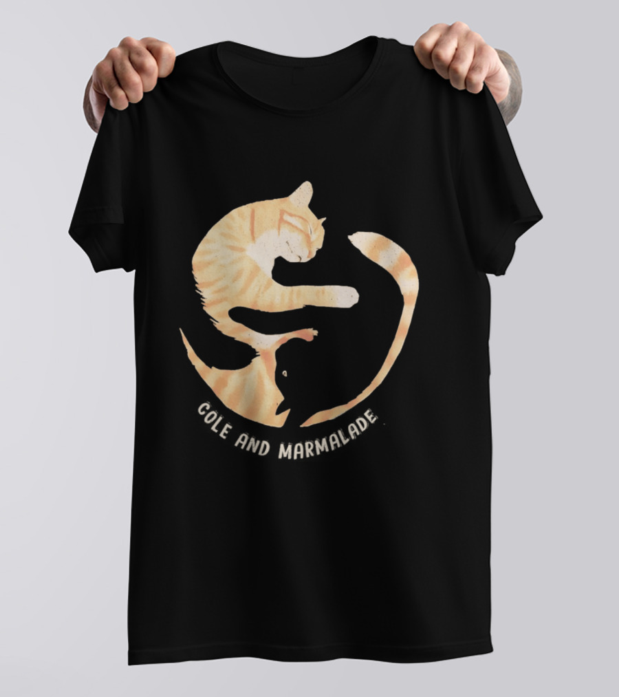 Cole And Marmalade Cats Yin Yang Pet Lovers Circle Harmony T-Shirt