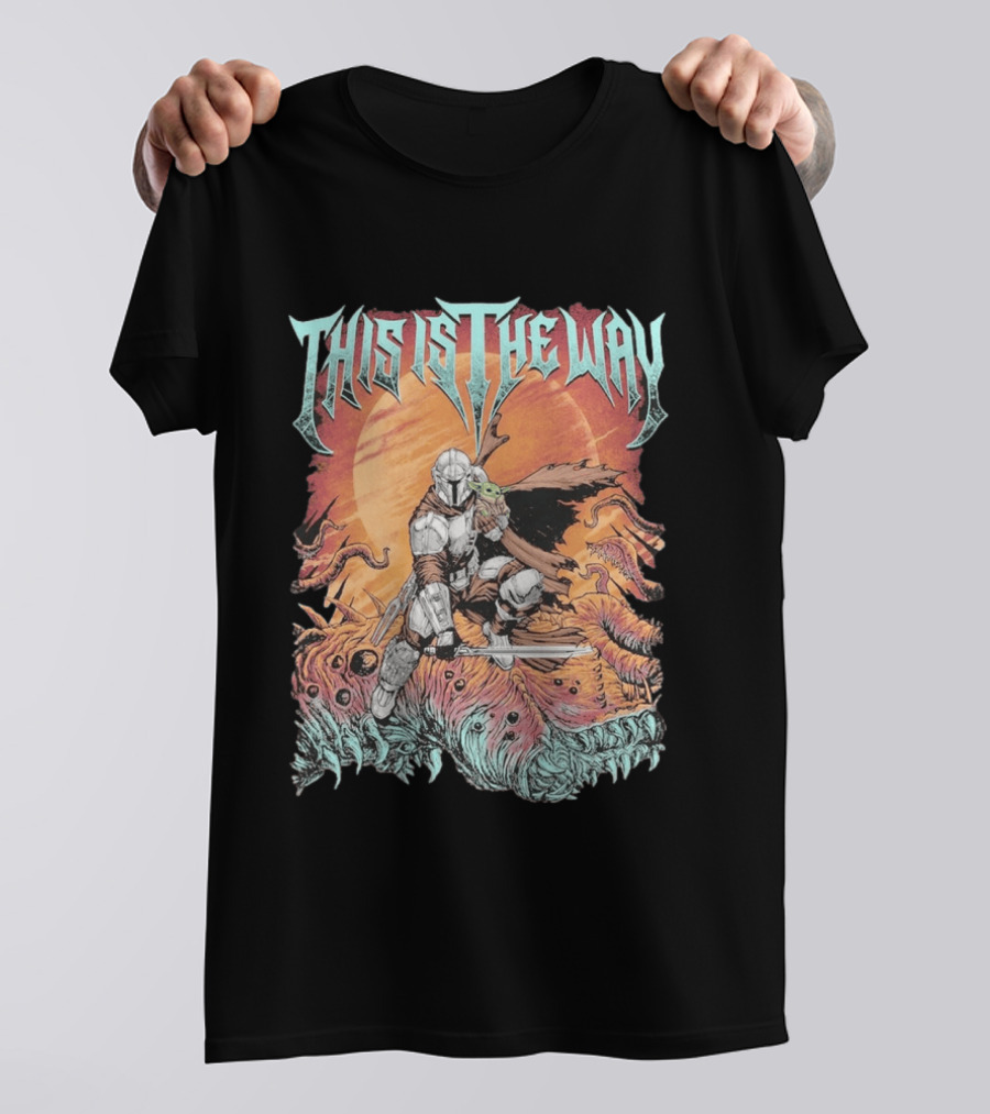 This Is The Way Mandalorian Starry Warrior Quest T-Shirt