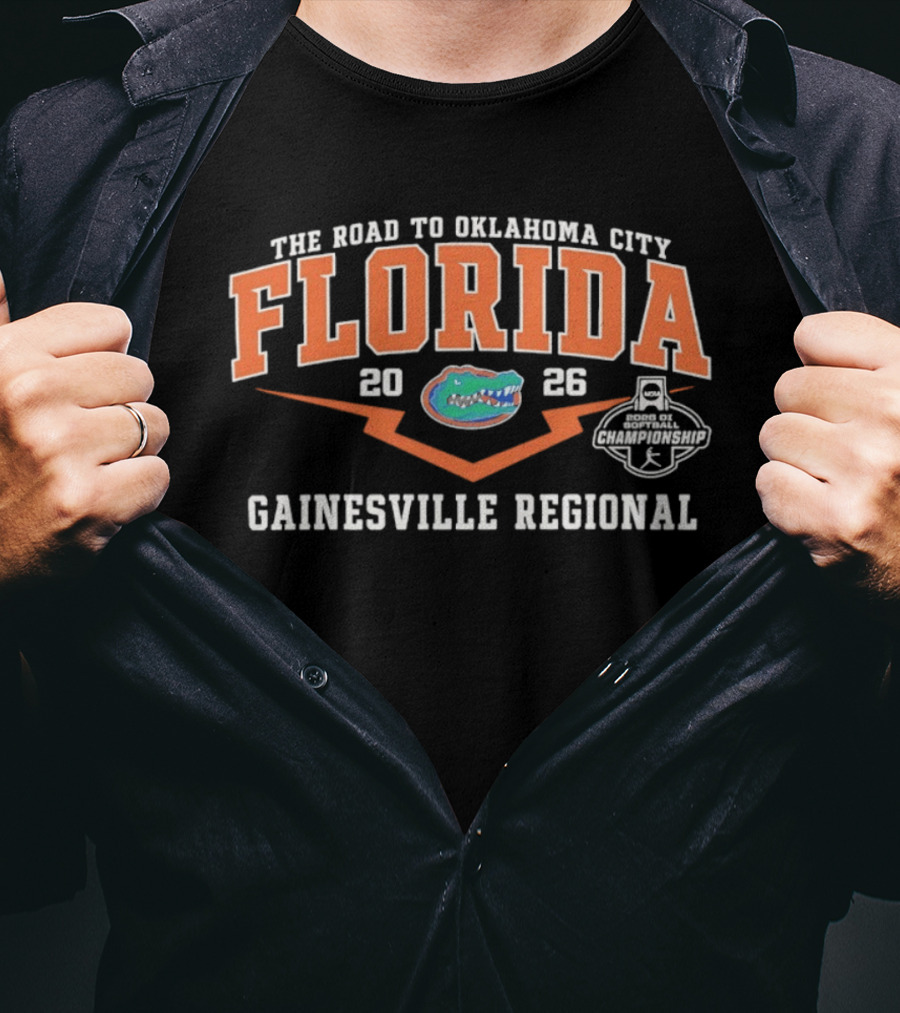 Florida Gators 2026 Road To Oklahoma City Gainesville Regional T-Shirt