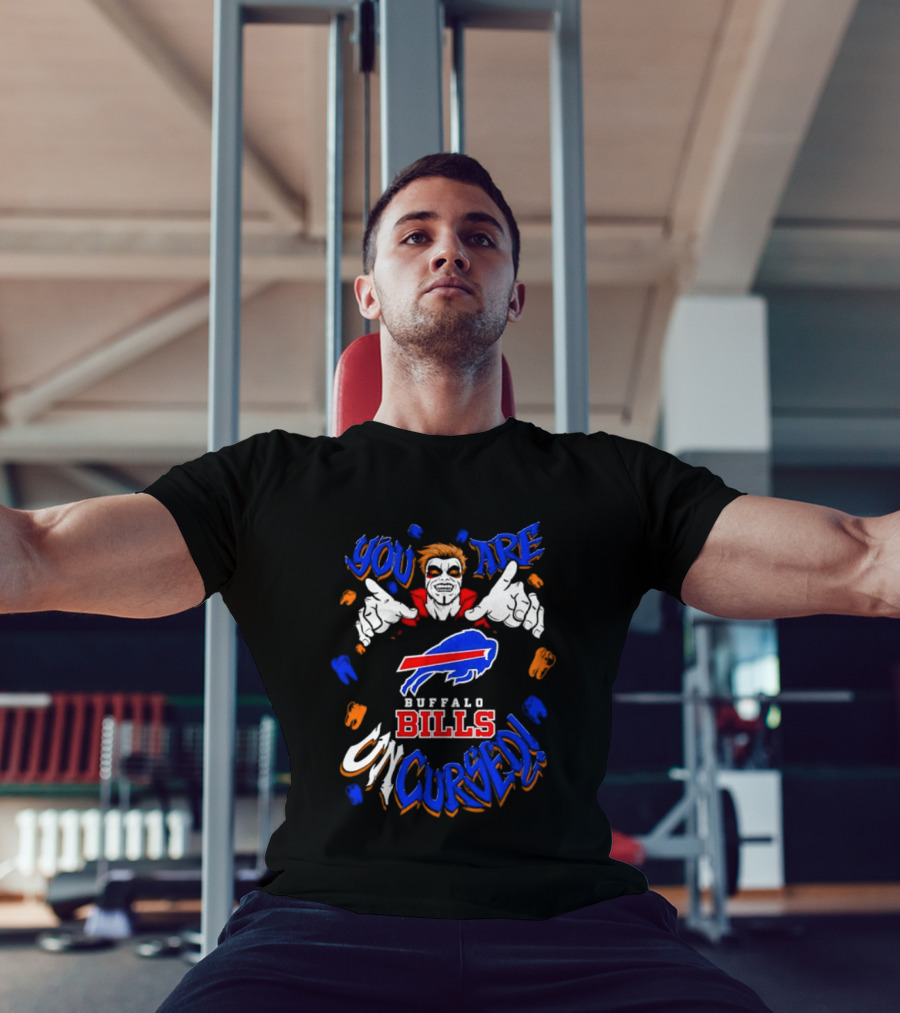 WWE Danhausen X Buffalo Bills You Are Uncursed Halloween Vampire Fangs T-Shirt